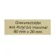 Gravurschild Acryl gold 40x15mm