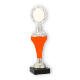 Trofeo Vince naranja neón en tamaño 25,5cm