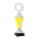 Trofeo Vince amarillo neón en tamaño 25,5cm