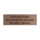 Gravurschild Acryl bronze 115x45mm