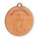 Wooden medal Vera cherry veneer in size 7,0cm