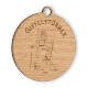 Wooden medal Vera oak veneer in size 7,0cm