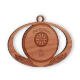 Wooden medal Alina cherry solid wood in size 6,0cm