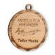 Wooden medal Petra solid oak in size 7,0cm