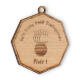 Medalla de madera Gerd roble madera maciza en tamaño 8,0cm