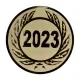 Embossed gold aluminum emblem 50mm - year 2023