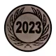 Emblema de alumínio com relevo em bronze 50mm - ano 2023