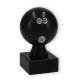 Beker kunststof figuur bowlingbal op zwart marmeren voet 13,0cm