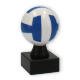 Coupe Figurine en plastique Volley-ball sur socle en marbre noir 13,0cm