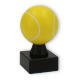 Pokal Kunststofffigur Tennisball auf schwarzem Marmorsockel 13,0cm