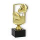 Pokal Kunststofffigur Football Feld gold auf schwarzem Marmorsockel 18,5cm
