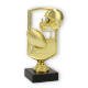 Pokal Kunststofffigur Football Feld gold auf schwarzem Marmorsockel 16,5cm