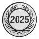 Aluemblem geprägt silber 25mm - Jahreszahl 2025