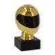 Pokal Kunststofffigur Motorradhelm gold auf schwarzem Marmorsockel 14,0cm
