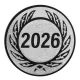 Aluemblem geprägt silber 50mm - Jahreszahl 2026