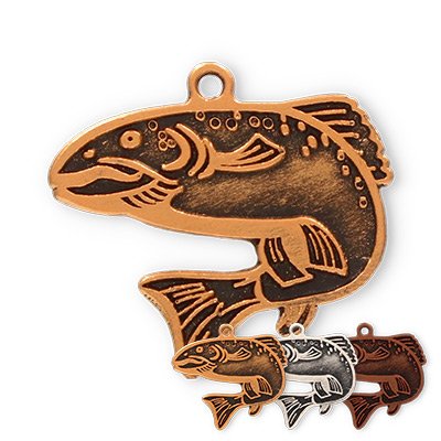 Motif medals fish