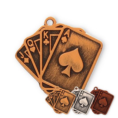 Motif medals playing cards