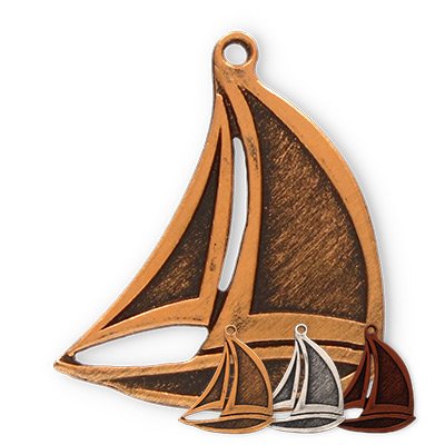 Motif medals sailboat