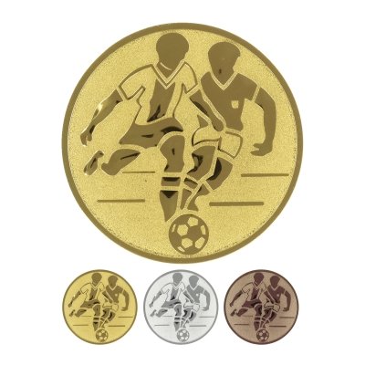 Emblema de alumínio em relevo - jogo de futebol