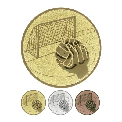 Embossed aluminum emblem - Handball neutral