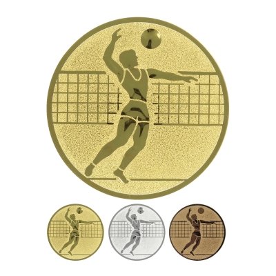Embossed aluminum emblem - Volleyball men