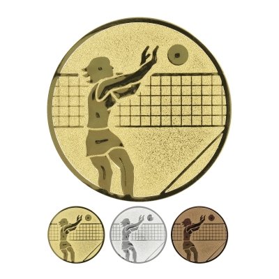 Embossed aluminum emblem - Volleyball ladies