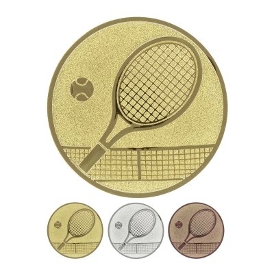 Emblème en aluminium gaufré - Tennis neutre