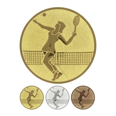 Embossed aluminum emblem - Tennis ladies