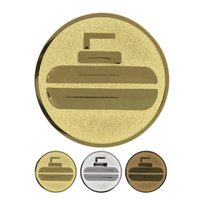 Embossed aluminum emblem - Curling