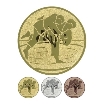 Embossed aluminum emblem - Judo