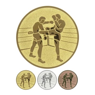 Embossed aluminum emblem - Kickboxing