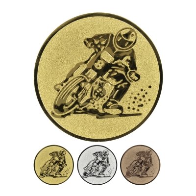 Emblema in alluminio goffrato - Motorcycle Speedway