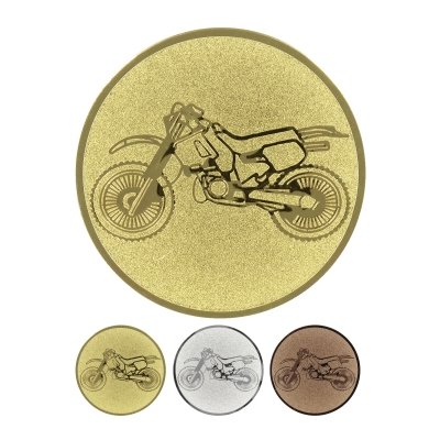 Emblema de alumínio em relevo - motocicleta todo-o-terreno