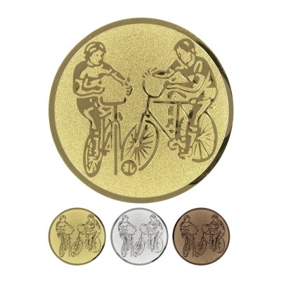 Emblème en aluminium gaufré - Boule de cyclisme