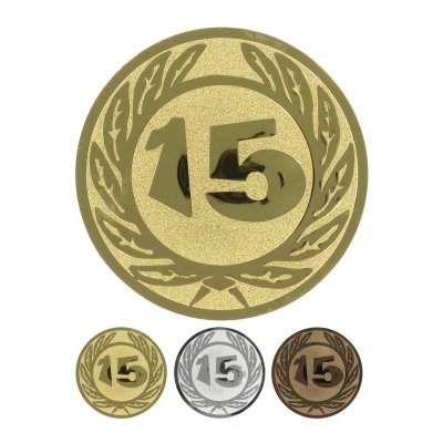 Embossed aluminum emblem - Anniversary 15