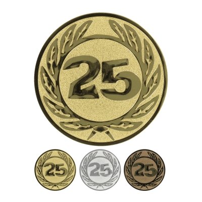 Embossed aluminum emblem - Anniversary 25