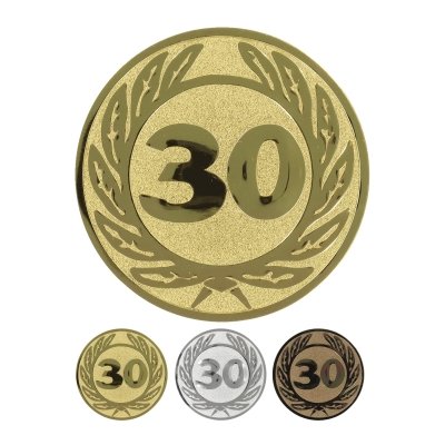 Embossed aluminum emblem - Anniversary 30
