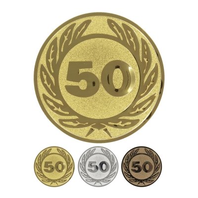 Emblème en aluminium gaufré - 50e anniversaire