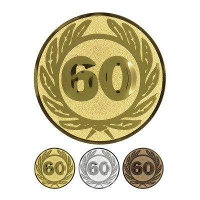 Embossed aluminum emblem - Anniversary 60