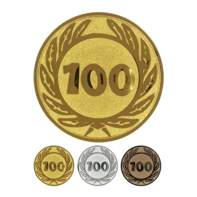 Embossed aluminum emblem - Anniversary 100