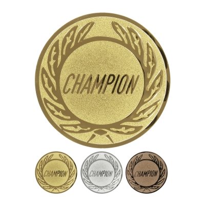 Embossed aluminum emblem - Champion