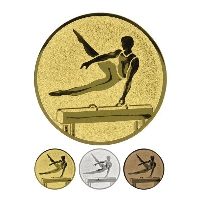 Embossed aluminum emblem - Gymnastics - Horse