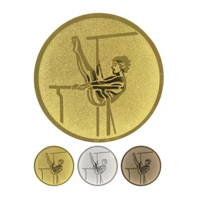 Embossed aluminum emblem - Gymnastics - uneven bars