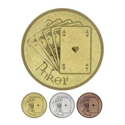 Emblema de aluminio repujado - Poker