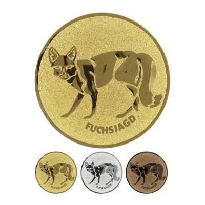 Embossed aluminum emblem - Foxhunt
