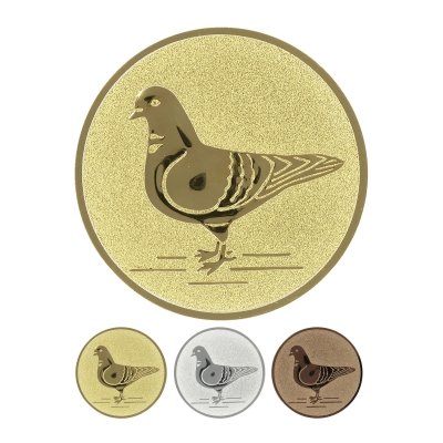 Embossed aluminum emblem - Dove