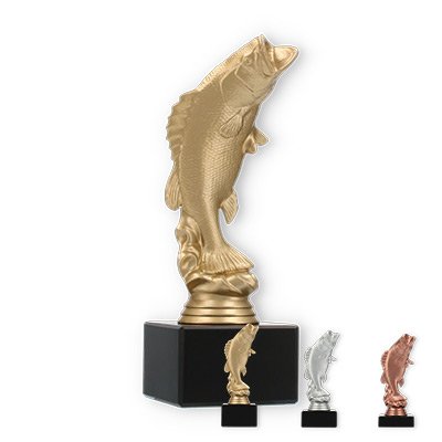 Trophy plastic figure standing perch on black marble base