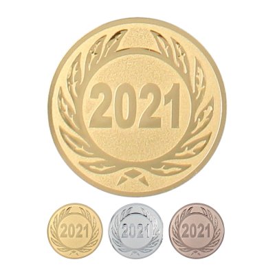 Embossed aluminum emblem - year 2021