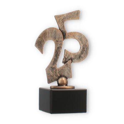 Trophies Contour figure silver wedding old gold on black marble base