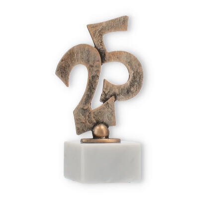 Trophies Contour figure silver wedding old gold on white marble base
